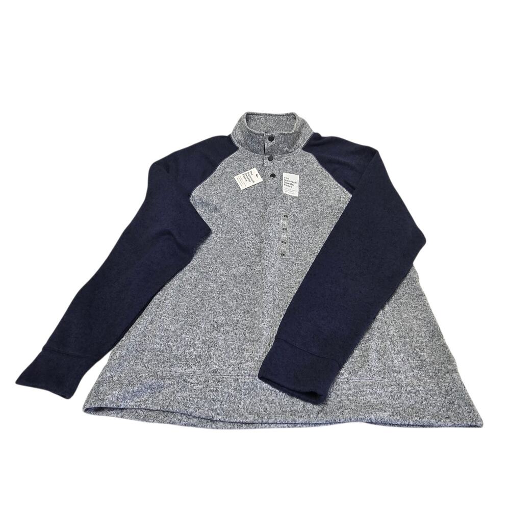 Sonoma Men's Fleece Pullover Supersoft Sweater XXL Gray Blue